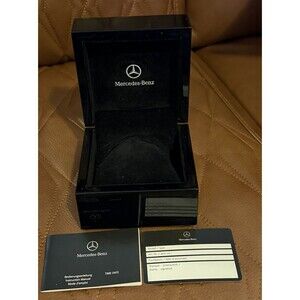 EMPTY Mercedes-Benz Tourneau Wrist Watch Black CASE with Booklet & Pillow